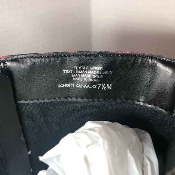 Gianni Bini Cat-Walk Glitter Snip Toe Colorful Swirl Pattern Knee-High Boots NWT - Picture 9 of 16